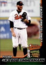 2013 Long Island Ducks Choice #26 Bob Zimmermann St Louis Missouri Baseball Card