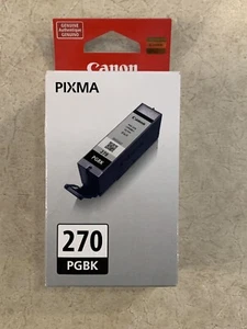 Genuine Canon 270 Black Ink Cartridge Ink Tank PGBK Pixma New Sealed Box - Picture 1 of 5