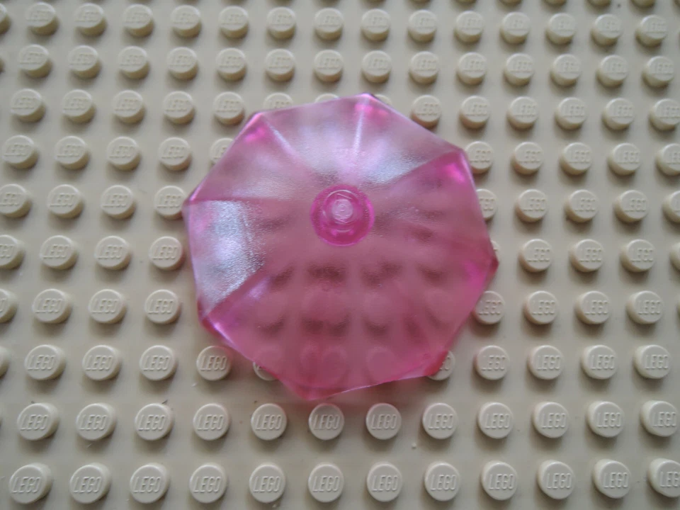 Lego 1 x Schirm Sonnenschirm Umbrella 4094 transparent dark pink 41106 10261  - Bild 1 von 1