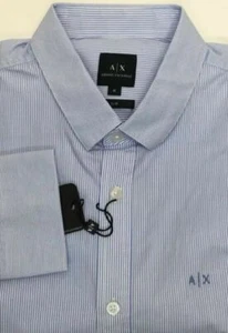 Armani Exchange A/X ,Blue Pinstriped, L - Picture 1 of 2