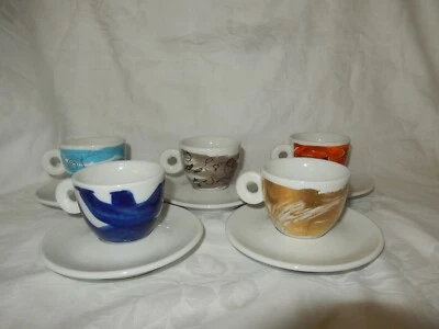 Amici  ILLY COLLECTION  5  ESPRESSO TASSEN   PETER ROESCH  1997 SCHWUNG SELTEN - Bild 1 von 4