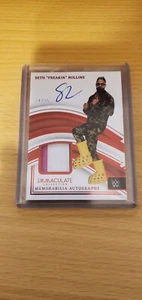2023 Immaculate WWE Auto Red Relic Seth Freakin Rollins Memorabilia /25 Patch - Picture 1 of 2