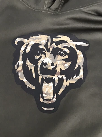 NIKE CHICAGO BEARS Hoodie Salute To Service Military Army NFL Green Mens M Cover