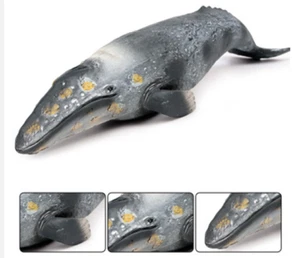 26cm Gray Whale PVC Toy Fish Ocean Sea Animal Figure Doll Kids Gift - Picture 1 of 4