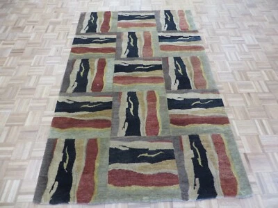 Alfombra Kalaty 5 x 8 acolchada a mano geométrica multicolor G255 Foto 1 de 4