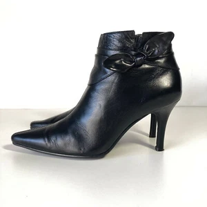 Worthington Boot Womens 7 Pointy Toe Kitten Heel Ankle Bootie Goth Whimsigoth - Picture 1 of 13