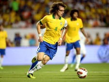V4381 David Luiz Dribbling 2014 World Cup Brazil Decor WALL POSTER PRINT AU