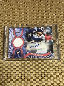 2018 TOPPS HOLIDAY MEGA SNOWFLAKE GEORGE SPRINGER SSP 3/10 AUTO PATCH  RARE - Picture 1 of 5