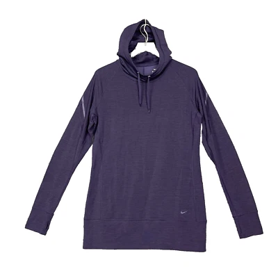 Nike Shirt Womens Large Purple Sweatshirt Hoodie Dri-Fit Wool Blend 575535 506 - Image 1 of 4
