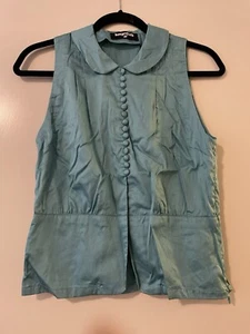 Dangerfield Blue Button Blouse 10 - Picture 1 of 2
