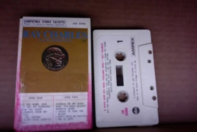 CLAM SHELL CASSETTE Ray Charles A Man & his music Paper labels Hit the road Jack - Image 1 of 4