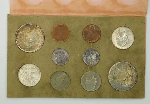 1957 P / D UNITED STATES DOUBLE MINT SET 1C 5C 10C 25C 50C ORIGINAL Cover