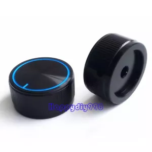 Perilla potenciómetro de volumen de aluminio negro 35X17 mm orificio de 6,0 mm para amplificador de guitarra - Imagen 1 de 2