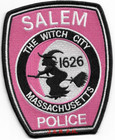 Salem Police "Breast Cancer Awareness, MA (4" x 5") shoulder police patch (fire)