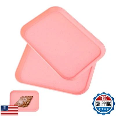 Platos y bandejas de plástico rosa para servir, platos para entretenimiento, Recta Foto 1 de 4
