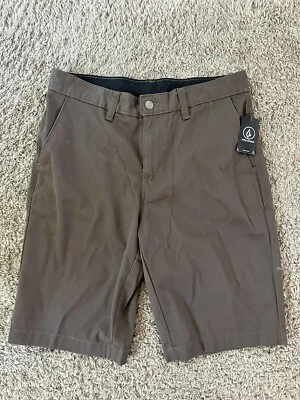 New Men’s Volcom Size 30 Stretch Fit Shorts Brown - Image 1 of 4