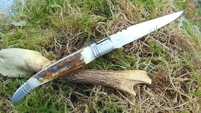 Taschenmesser Laguiole Bougna Klappmesser Hirschhorn-Griff B Ware Nr.40 NEU  - Bild 1 von 4