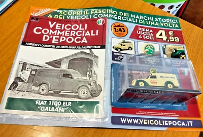 AUTOMODELLO 1 / 43-FIAT 1100 ELR - GALBANI 1951 -  BLISTER FASCICOLO E BOX-MA13 - Immagine 1 di 2