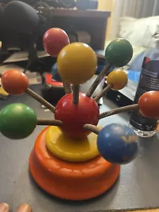 VINTAGE KOUVALIAS ROTATING MUSICAL WOODEN TOY MADE IN GREECE Doesn’t Rotate - Picture 1 of 9