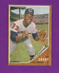1962 Topps baseball card 307 Jim Mudcat Grant Cleveland Indians Lacoochee Fl EXM - Picture 1 of 2