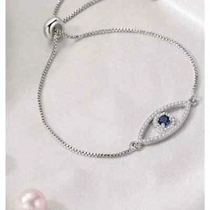 Pulsera ajustable cadena pull mati mal de ojo - Imagen 1 de 7