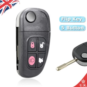 For Jaguar XJ XJR Remote Flip Key Fob Case 4B 2002 2003 2004 2005 2006 2007 2008 - Picture 1 of 8