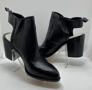 Neu ohne etikett 1. State Leban schwarz Leder ausgeschnittene Stiefel Maultier Slipper Damen Größe 8,5 - Bild 1 von 8