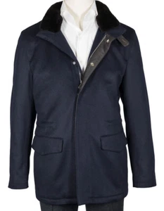 Mandelli Jacke in dunkelblau mit "Loro Piana Rain System" aus Kaschmir - Picture 1 of 24