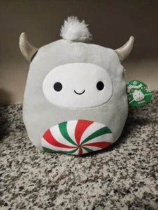 Squishmallows NISSA Christmas Peppermint Candy YETI RARE Plush 12 inch NWT - Picture 1 of 3