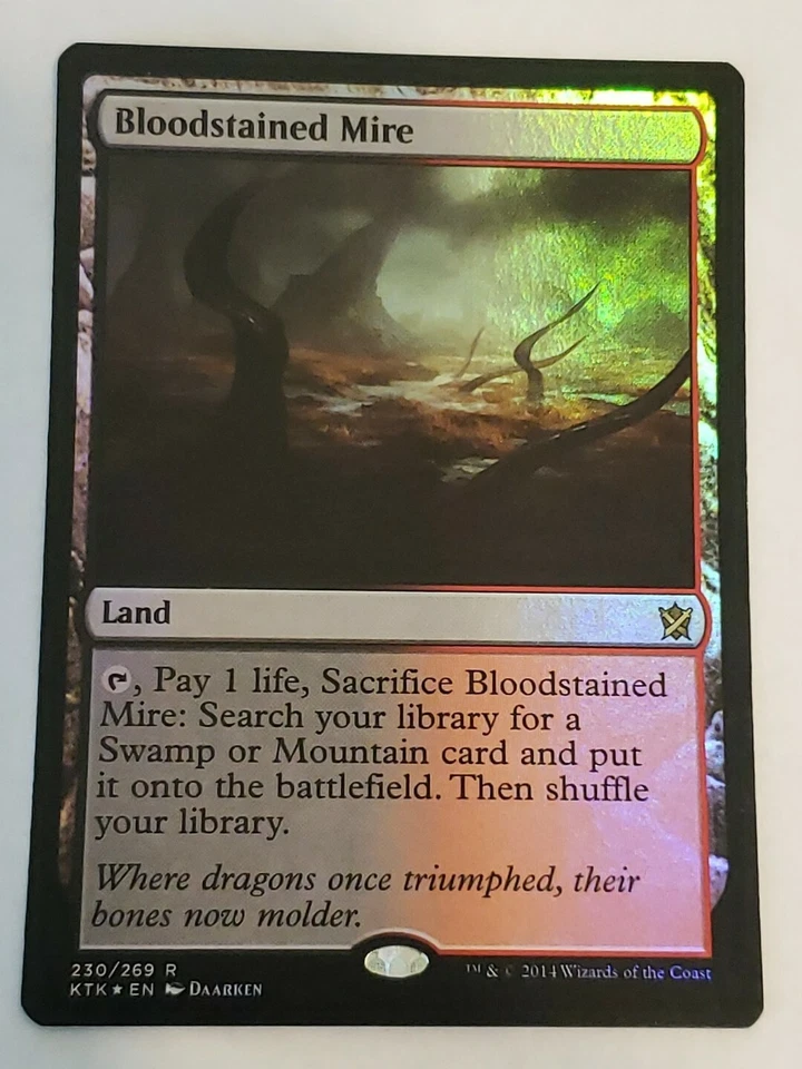 1x Bloodstained Mire - Foil 230/269  MTG Khans of Tarkir KTK NM x1 - Image 1 of 1