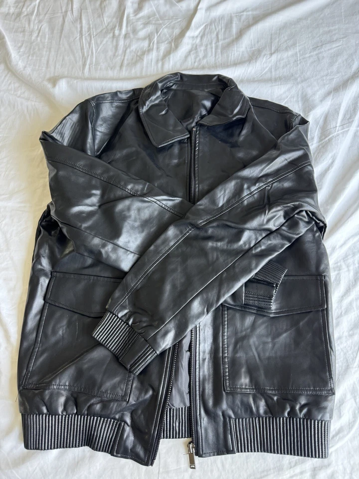 Chaqueta Bomber Collezioni Italiana Cuero Hombre Nueva Foto 1 de 2