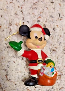 Vintage Santa's World Mickey Mouse Ornament in Bag Santa Claus Mickey Mouse 4" - Picture 1 of 4