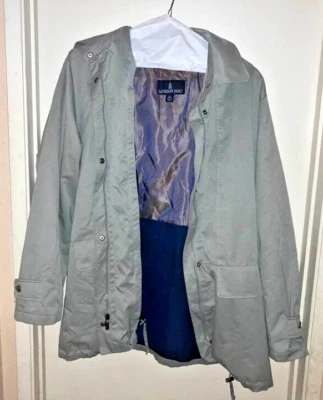 London Fog Jacket Mens Khaki Size XL Rain Coat USA Lightweight Windbreaker - Image 1 of 4