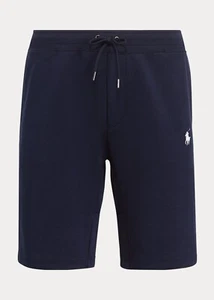 $90 Polo Ralph Lauren Navy L Poly cotton men's double knit drawstring shorts - Picture 1 of 5