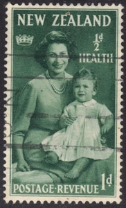 1950 New Zealand SC# B36 - Princes Elizabeth and Prince Charles - Used - Picture 1 of 2