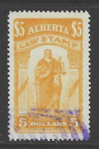 Bigjake: Alberta, AL-26, $5.00 sello legal - ingresos - Imagen 1 de 2