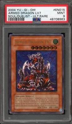 Yu-Gi-Oh! Armed Dragon LV7 Soul/Duelist Unlimited Ultimate Rare SOD-EN015 PSA 9 - Image 1 of 2