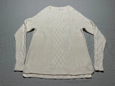 Suéter de lana merino de pescador tejido con cable crema Vineyard Vines para mujer extra pequeño Foto 1 de 4
