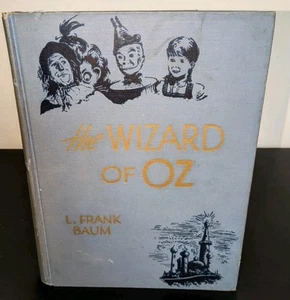 Vintage WIZARD OF OZ Book By L. Frank Baum - 1944 - LARGE PRINT w/Illustration's - Picture 1 of 13