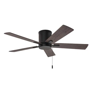 Hampton Bay Grantway 48 in. Indoor/Covered Outdoor Matte Black Low Profile - Picture 1 of 10
