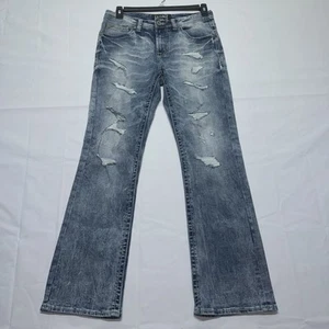 Pantalones de mezclilla Salvage Havoc Boot para hombre 32x31 calce ajustado desgastado etiqueta 33R hebilla - Imagen 1 de 15