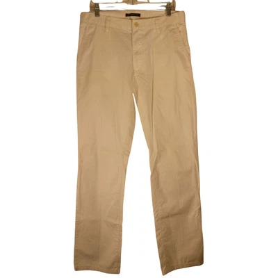 John Varvatos pants mens 34x34 ivory chino flat front straight leg cotton - Image 1 of 4