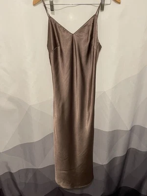 Victoria’s Secret Slip Nightgown Satin Feel Small Champagne Babydoll Romantic - Imagem 1 de 4