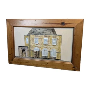 Alte Post gerahmte Fliese Steinzeug Burslem Keramik 40x26 cm selten A21 - Bild 1 von 14