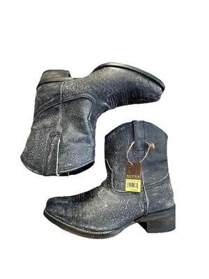 Roper Women’s Dusty Sanded Leather Snip Toe Shorty Western Boots Size 7M NWT  - Image 1 of 4