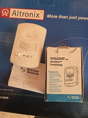 Sistema Sensor CO1224T Detector Monóxido de Carbono Blanco Nuevo  Foto 1 de 4