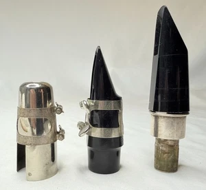 De Colección Saxo Alto EE. UU. 2 Boquillas para Instrumentos Musicales con 2 Ligaduras y Tapa de Metal - Imagen 1 de 8