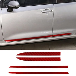 Molduras de puerta lateral de fibra de carbono roja para Toyota Corolla 2019+ - Imagen 1 de 13