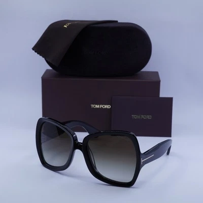Tom Ford FT1222 01B Shiny Black/Smoke Gradient 60-18-135 Sunglasses New Authe... - Image 1 of 4