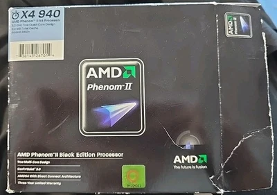 AMD Phenom II x4 940 B. E. HDZ940XCJ4DGI 3 GHz quad core socket AM2+ CPU 125W - Image 1 of 2